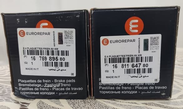 Plaquette De Frein AVANT FIAT TIPO et 500X Eurorepar ORIGINALE