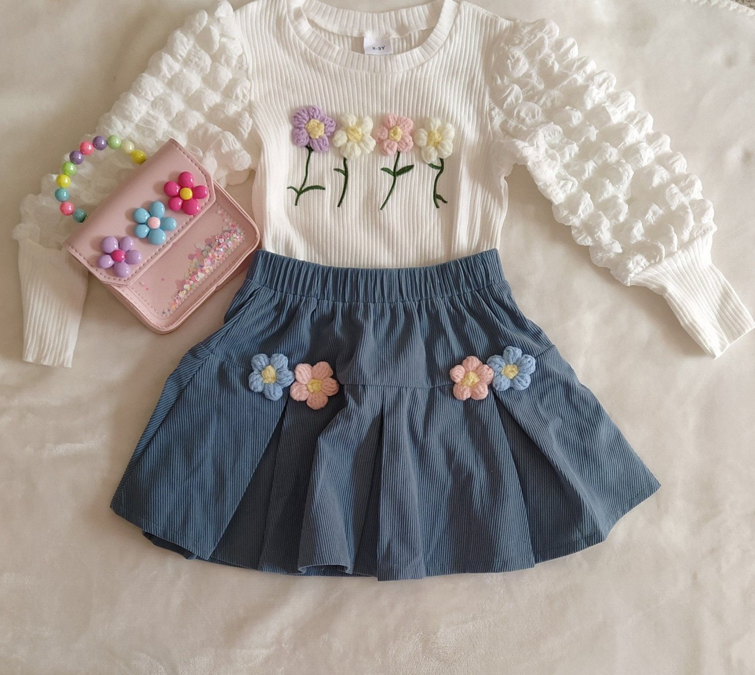 Pull & jupe pour fillettes