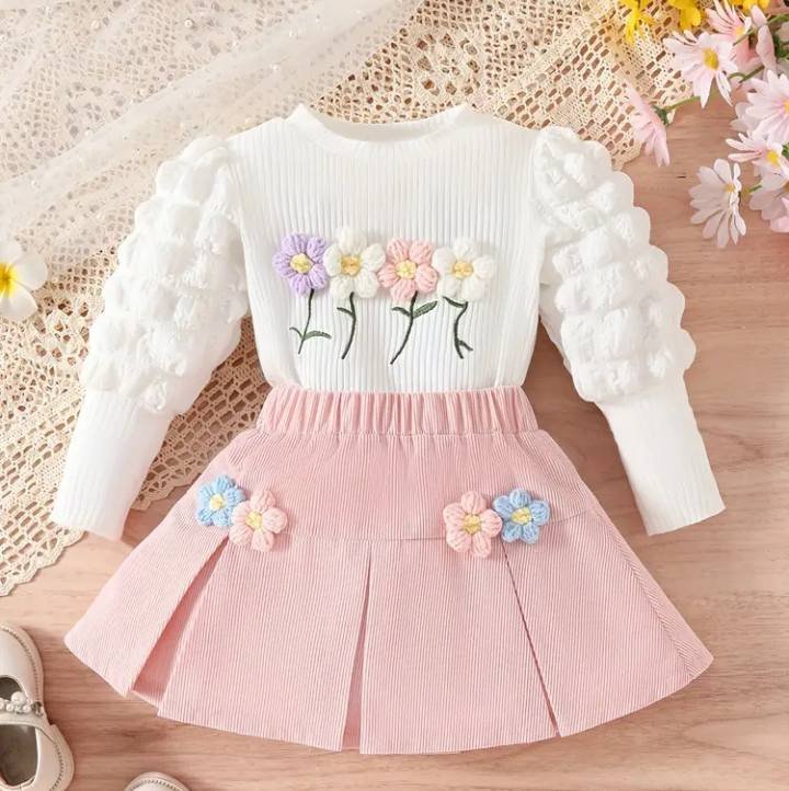 Pull & jupe pour fillettes