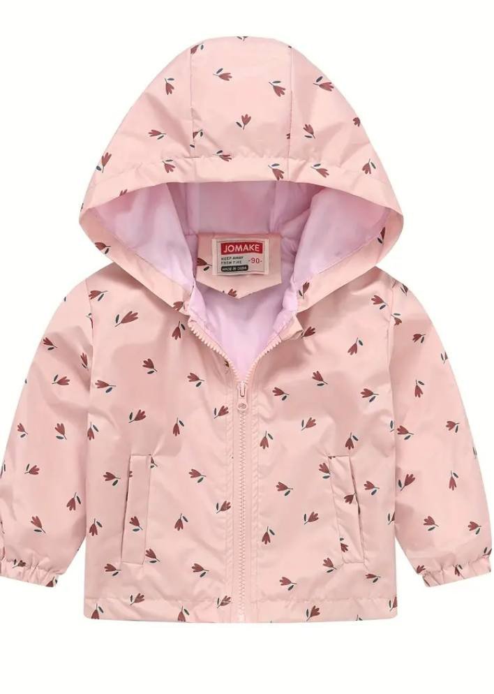 Veste a capuche avec imprimé fleurs